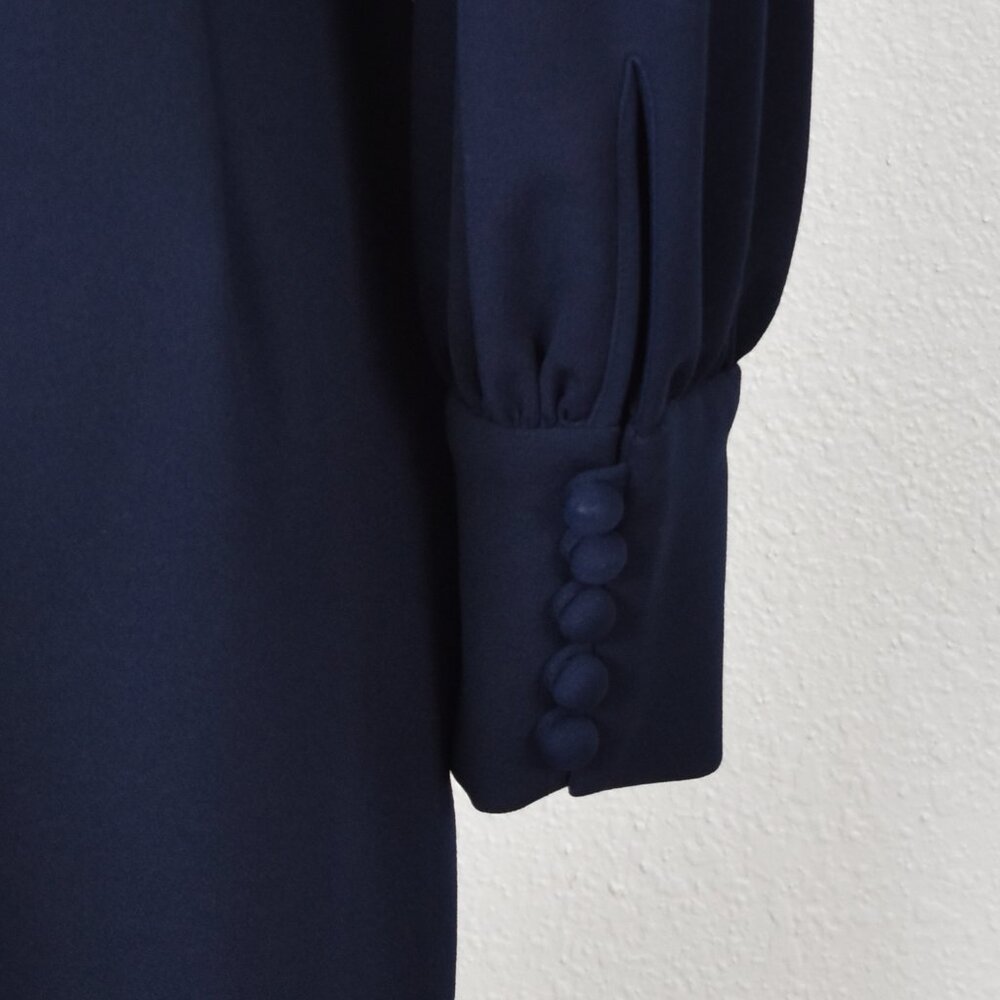 Calvin Klein Long Sleeve Sheath Dress Navy - 6 - Picture 4 of 10